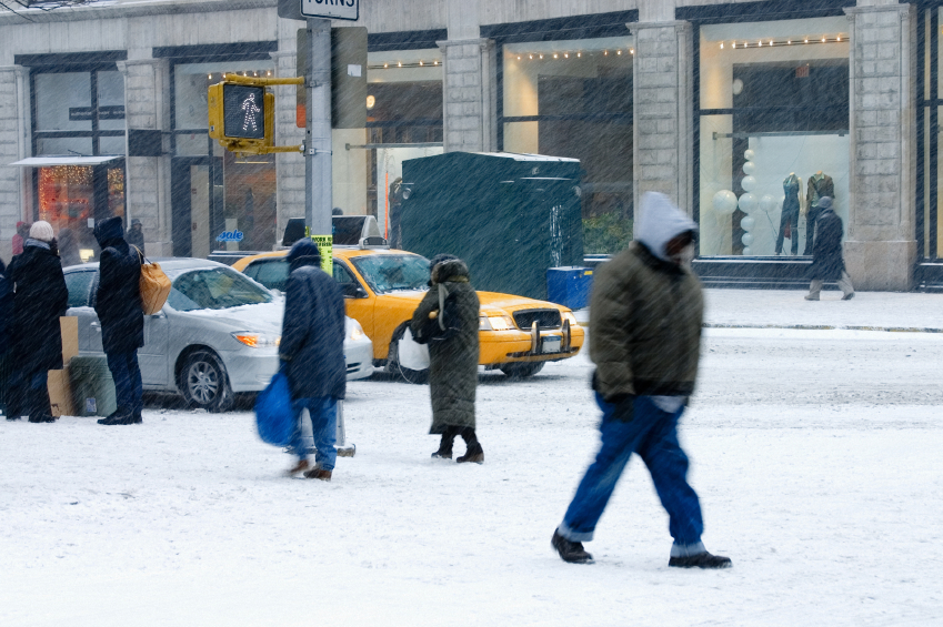 Snowfall in Manhattan