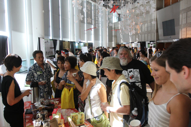 Attendees visit vendors during the 4th Annual Los Angeles International Tea Festival. 