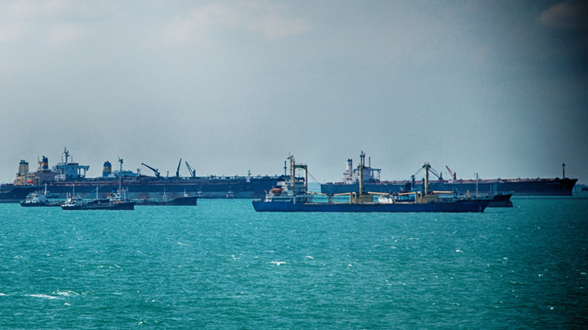 Ships awaiting berth