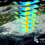 The Ku/Ka-band dual-frequency precipitation measurement radar onboard the FY-3G Satellite captured rainfall near Hainan and Yangjiang in Guangdong Province. The image showed the three-dimensional structure of the precipitation system from 3.75 to 6 kilometers from the surface. Credits: National Satellite Meteorological Centre of CMA