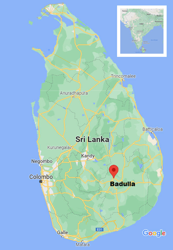 Sri Lanka Locator Map
