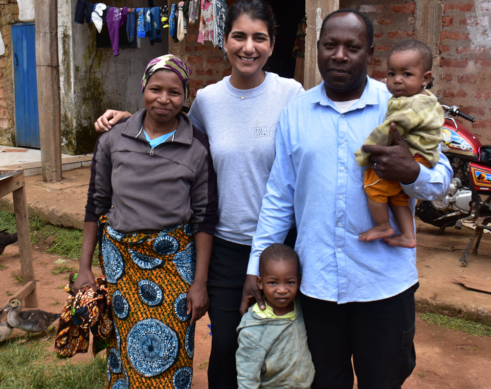 Mariam and Miraj Ahmad Sabia. with Tahira Nizari (center). Mariam said that being a part of the Sakare cooperative has helped her access the market, provided her with inputs that improve her tea farm, and she has benefited economically for many years because of Sakare. The village is Bungu, Korogwe district, Tanga region. 