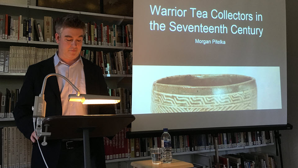 Professor Morgan Pitelka letures on tea culture in 17th Century Kyoto, Japan